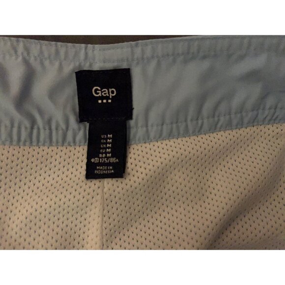 Gap Men’s Swim Trunks Size M Blue Board Shorts Orange Drawstring Quick Dry Logo - Picture 6 of 12